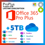 Office 365 Professional Plus For 5 Devices ,  Lifetime